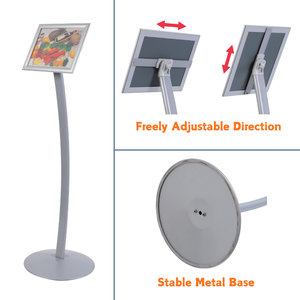 Espositore di Alta Gamma con Stelo Curvo Scultoreo e Pannello Frontale Completamente Regolabile per Spazi Interni - Product Image 2