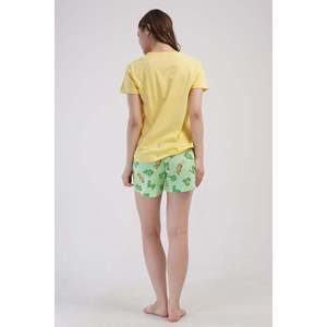 Ensemble haut et bas pour femme - Col rond, manches courtes, coupe ovale - SARI - SARI - Product Image 2