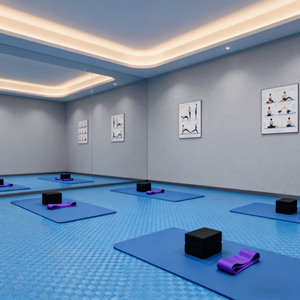 Esterilla de yoga de goma, azul, rosa, 60 cm x 15 cm x 10 cm, alta elasticidad, para uso en ejercicios en casa - Product Image 4