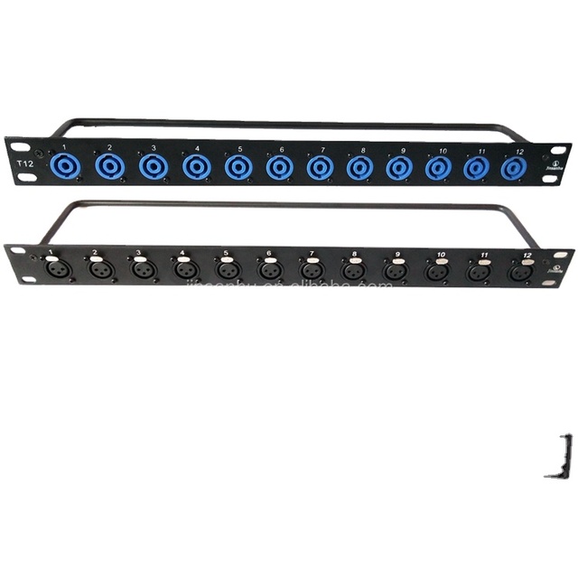 Durable 19 Inch Patch Panel, 24 Ports, 1U 19 Inch UTP Network Patch Panel, 6 Category 5e LAN Patch Panel
