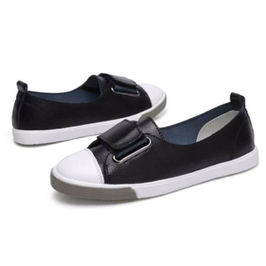 Zapatos planos versátiles para <span class=keywords><strong>mujer</strong></span>, calzado de cuero genuino sin cordones, informales, de Color sólido, para exteriores, para trabajo, color blanco, primavera y otoño, <span class=keywords><strong>2022</strong></span> - Product Image 6