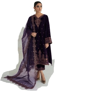 Vestido de boda paquistaní de Color púrpura, el mejor para Eid y fiestas - Product Image 1