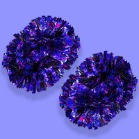 Pompons de cheerleading métalliques de couleurs mélangées personnalisées pour les équipes de danse, les pom-pom girls, les sports scolaires et les compétitions