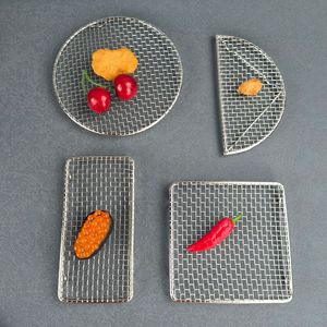 Yolecen 304 maille de Barbecue en acier inoxydable petites grilles carrées pour viande fumée épaissie poêle à charbon de bois maille jetable coréen - Product Image 4
