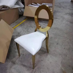 Table de salle à manger <span class=keywords><strong>et</strong></span> chaise de luxe en acier inoxydable pour meubles de salle à manger Chaise de <span class=keywords><strong>mariage</strong></span> - Product Image 6