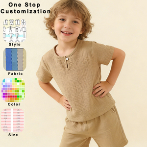 Nuovi Arrivi: Abbigliamento Estivo per Bambini a Maniche Corte, Pigiami in <span class=keywords><strong>Cotone</strong></span> per Ragazzi e Ragazze - Product Image 1