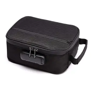 Bolsa organizadora de arquivo com fechamento combinado, bolsa à prova de cheiro, recipiente para armazenamento de medicamentos, bolsa de viagem