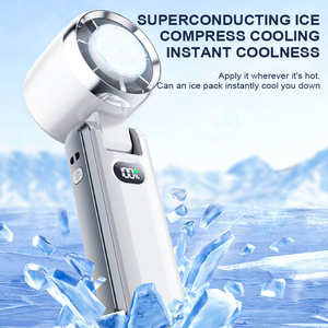 Digital Display High-Speed Bladeless Fan Battery Power Personal Air <strong>Cooler</strong> Travel Outdoor Rpm Turbo Cooling Ice Compress Gear - Product Image 5