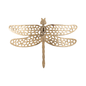 Scultura decorativa in metallo a forma di libellula con intagli per decorazioni per la casa, bagno, ufficio, studio, soggiorno - Product Image 4