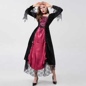 Halloween Sexy Noir et Rouge Gothique Palais Robe Vampire Jeu Uniforme Discothèque Sorcière Rôle Performance Jupe - Product Image 6