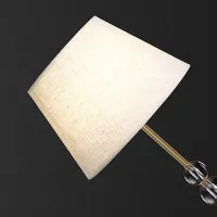 Lámpara de Mesa LED de Cobre de Estilo Nórdico Moderno con Pantalla de Tela Flexible Ecológica, Base para Bombilla E14, para Uso en Dormitorio junto a la Cama