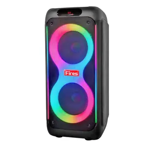 electronics products for house bass speaker fm radio party box speaker karaoke system with flame light