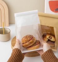 Sac d'emballage en papier de boulangerie imprimé personnalisé sac de pain grillé de qualité alimentaire sac de fenêtre en papier Kraft
