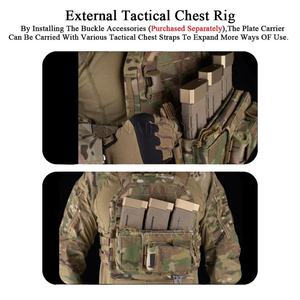 Gilet tactique léger et respirant à dégagement rapide pour la chasse en extérieur, porte-plaques de combat réglable - Product Image 6