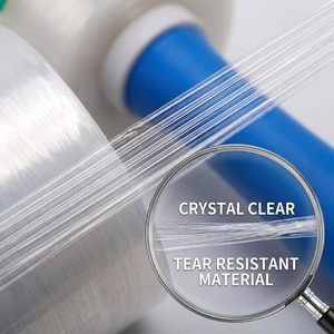 Stretch <b>Wrap</b> <b>for</b> Moving Heavy Duty Clear High Gloss Plastic <b>Wrap</b> Handles Reinforced Grade Packing Shipping <b>Pallet</b> Furniture - Product Image 6