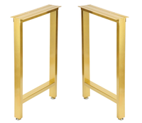 Sondoly Pieds de table en acier inoxydable Métal Laiton doré Meubles brossés brillants Table à manger Café Pieds de table de bureau en fonte