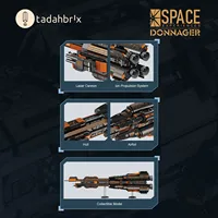 BaKa 33904 Nuevo Modelo de Nave Espacial de Combate MOC, Bloques de Construcción, Decoración de Escritorio, Juguete Electrónico DIY, Regalos, Sets de Bloques de Construcción