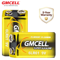 Baterai 9V Langsung dari Pabrik 6LR61 Super Alkaline Untuk Detektor Asap, Gitar Elektrik & Audio, Tyos