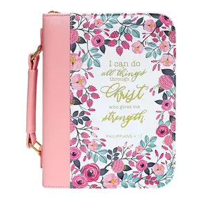 Funda para <span class=keywords><strong>Biblia</strong></span> para Mujer, Bolsa para <span class=keywords><strong>Biblia</strong></span> <span class=keywords><strong>de</strong></span> Cuero PU con Bolsillos y Cremallera para <span class=keywords><strong>Biblia</strong></span> <span class=keywords><strong>de</strong></span> Estudio <span class=keywords><strong>de</strong></span> Tamaño Estándar y Grande, 10.8 x 7.8 x 2 Pulgadas - Product Image 1