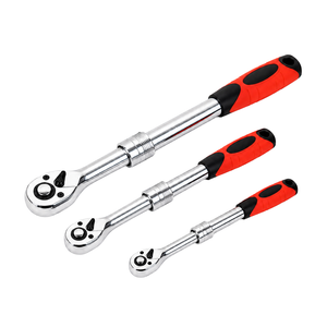 Clé à cliquet télescopique à tête pivotante extensible à 72 dents, poignée de douille télescopique, métrique, couple de 210 Nm, pour mécanicien automobile, réparation en garage - Product Image 1