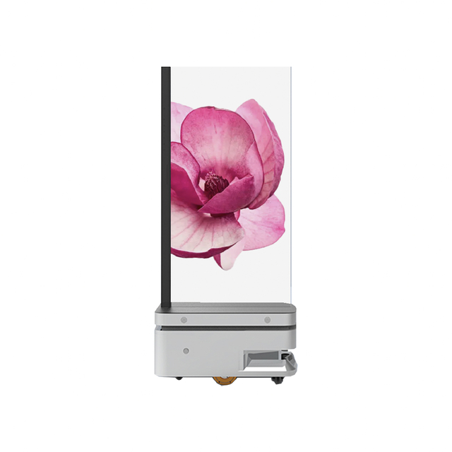 55'' Transparent Screen AI Humanoid Robot Capacitive Touch Intelligent Reception Robot Interactive Advertising Information Kiosk