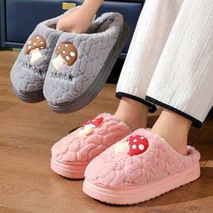 Unisex Winter Cotton for <b>Slippers</b> Cute Cartoon Design Thick Soles Anti-Skid EVA Outsole Home Warmth for Couples-Factory Custom - Product Image 2