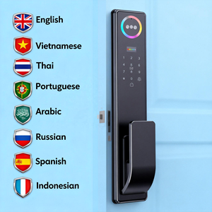 Meilleur rapport qualité-prix : Serrure de porte intelligente avec application Tuya, caméra WiFi, <span class=keywords><strong>reconnaissance</strong></span> d'empreintes digitales et faciale, commande <span class=keywords><strong>vocale</strong></span> IA pour portes métalliques/bois - Product Image 2