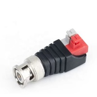 Adaptateur de connecteur BNC mâle à raccord rapide sans soudure pour caméra CCTV, type à pression sur bornier