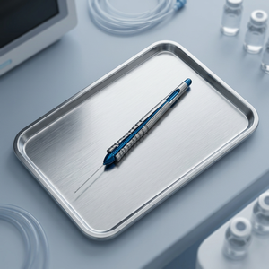 Aiguille à crochet manuelle Ruya Surgical, instrument ophtalmique à pointe en acier inoxydable et manche en titane 25G, certifiée CE - Product Image 2