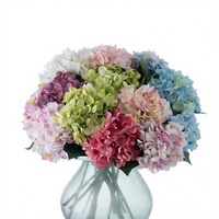 Bunga Hydrangea Sutra Buatan Tangan Realistis untuk Dekorasi Tahun Baru, Pesta, Pernikahan, dan Meja Rumah
