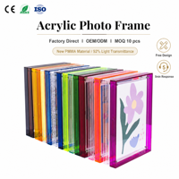 Cadre photo en acrylique transparent couleur personnalisée, cadre photo artistique, affiche murale, cadre photo en acrylique arc-en-ciel