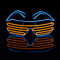 Vente flash Lunettes LED EL Clignotantes Nouveau design Lunettes lumineuses pour Pâques Ramadan Noël Diplôme Diwali Fêtes