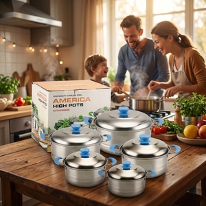 Ensemble de cuisine universel non revêtu de style occidental avec 10 pièces pour cuisinière à charbon et cuisinière électrique, idéal pour la cuisson quotidienne - Product Image 5