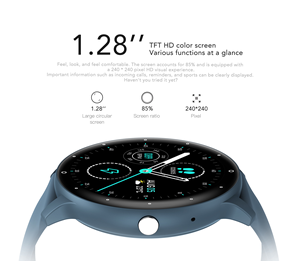 Reloj inteligente ZL02D resistente al agua con Bluetooth, pantalla táctil completa, control del ritmo cardíaco y la salud, reloj inteligente para hombres y mujeres, deporte IOS Android - Product Image 5