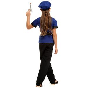 Costumi della polizia per bambini costumi di <span class=keywords><strong>Halloween</strong></span> per ragazze maniche corte uniforme ufficiale Set di giochi di ruolo vestire - Product Image 5