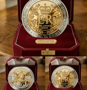 Pièce de monnaie commémorative plaquée or du 100e anniversaire de la <span class=keywords><strong>reine</strong></span> Elizabeth II, souvenir royal britannique de collection, vente en gros - Product Image 5