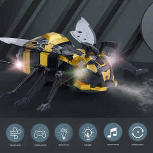 Jouet d'Abeille Mécanique 2.4G avec Musique Légère Télécommande Brume Pulvérisation Électrique Rc Animal Jouets En Plastique RC Abeille Jouet - Product Image 3