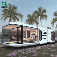 Maisons contemporaines préfabriquées à ossature en acier Villas conteneur capsule Appartements pour hôtels Bureaux Chambres à coucher avec panneau sandwich