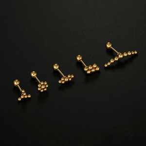 YW-<span class=keywords><strong>pendiente</strong></span> <span class=keywords><strong>de</strong></span> Piercing para el labio, Piercing para el trago, hélice, Rook, dorado, recto, <span class=keywords><strong>de</strong></span> acero inoxidable, 6mm - Product Image 4