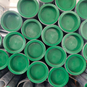 Round Steel Lined Plastic Composite Pipe Green <b>Cap</b> Drinking Water Inner PE Outer Galvanized Carbon Steel Anti-Corrosion - Product Image 4