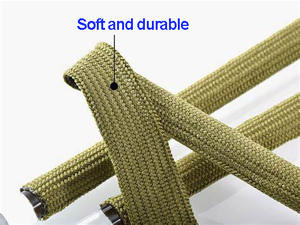 JLBZ Manchons de câble tressés en nylon à haute résistance à l'usure pour la gestion et la protection des câbles Manchon de câble tressé - Product Image 5