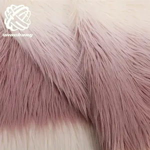 Fur Coat Faux Fur Fabric 2021 New Wholesale Price Gradual Change Long Pile Faux Mongolian Fake Fur Acrylic Faux Fur Fabric Coat