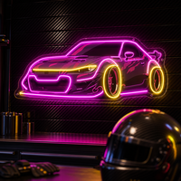 Enseigne néon personnalisée LED pour voiture de sport dynamique, style automobile de drift, pour atelier de mécanique, garage, mur, salle d'exposition, enseigne d'art pour tuners