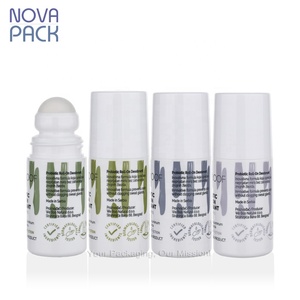 Bouteille en plastique blanc de 2oz, rouleau d'huile corporelle anti-douleur, bouteille déodorant avec boule à roulettes, 30ml, 50ml, 60ml, 75ml - Product Image 2