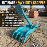 Pinces hydrauliques efficaces pour mini-pelles de marque SLN, grappins pour engins de construction de 5 à 6 tonnes, accessoires personnalisables