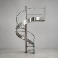 Escalier en colimaçon en bois massif, style luxe léger, escalier rotatif en bois pour maison duplex