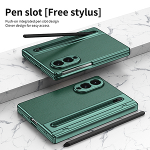 ฝาครอบหนังป้องกันบานพับสำหรับ Samsung Galaxy Z <span class=keywords><strong>Fold</strong></span> 8เคสกระจกด้านหน้าและ <span class=keywords><strong>S</strong></span> <span class=keywords><strong>Pen</strong></span> <span class=keywords><strong>Fold</strong></span> 8 ultra 7 6 5 <span class=keywords><strong>4</strong></span> 3เคส - Product Image 4