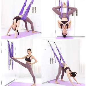 Ensemble élastique de balançoire de <span class=keywords><strong>hamac</strong></span> de corde de <span class=keywords><strong>yoga</strong></span> aérien <span class=keywords><strong>avec</strong></span> dispositif d'entraînement de support de main pour le ballet de danse - Product Image 3