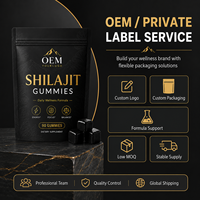Gommes de Shilajit Pur de l'Himalaya – Complément Alimentaire pour Adultes – Marque Privée OEM ODM – 60 Unités