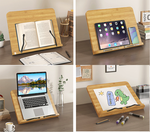 Support d'ordinateur multifonctionnel <span class=keywords><strong>en</strong></span> <span class=keywords><strong>bois</strong></span> pour livres Huit supports de lecture réglables pour adultes et enfants Calligraphie Copyboy Supports de stockage - Product Image 4